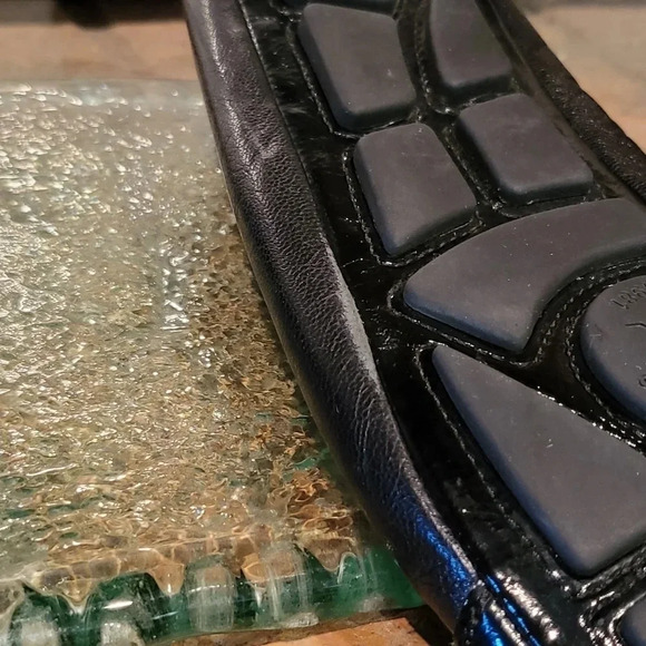 MICHAEL Kors MK "Fulton" Black Leather w/Metal Logo Driving Moc Sz 7.5 - Picture 10 of 12